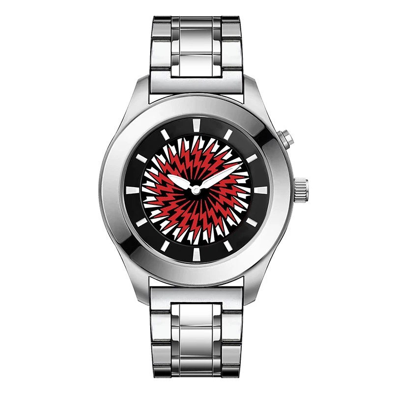 Retro Millennium Watch with Dynamic Flame Dial Unique Creative Quartz Wristwatch with Stainless Steel Strap Square Case 2026 Pre