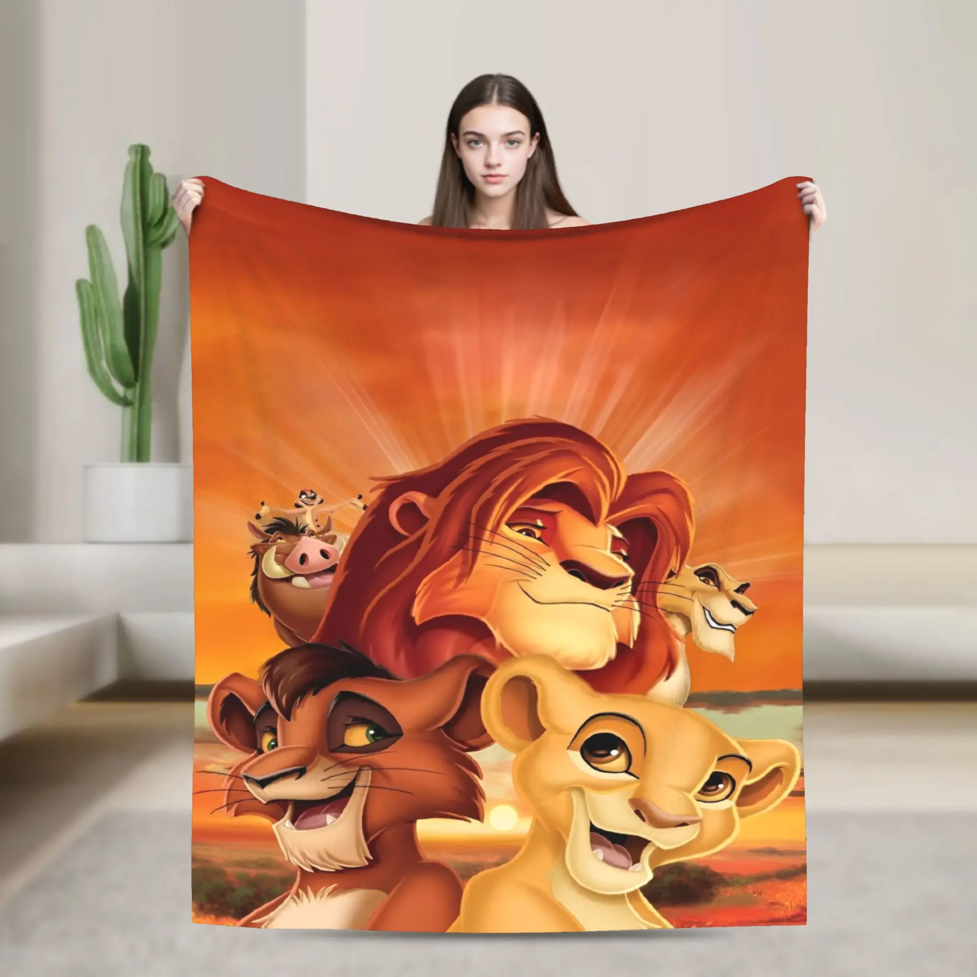 

Super Warm Blanket Decorative The Lion King Simba17 Throw Blanket Flannel Bedspread For Living Room Print Sofa Bed Cover