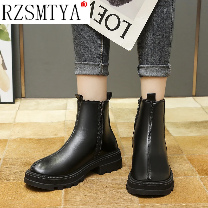 Chelsea Boots English Style Platform Boots for Women 2021 and Autumn Single Boot Chimney Boot and Winter Shoes for Women