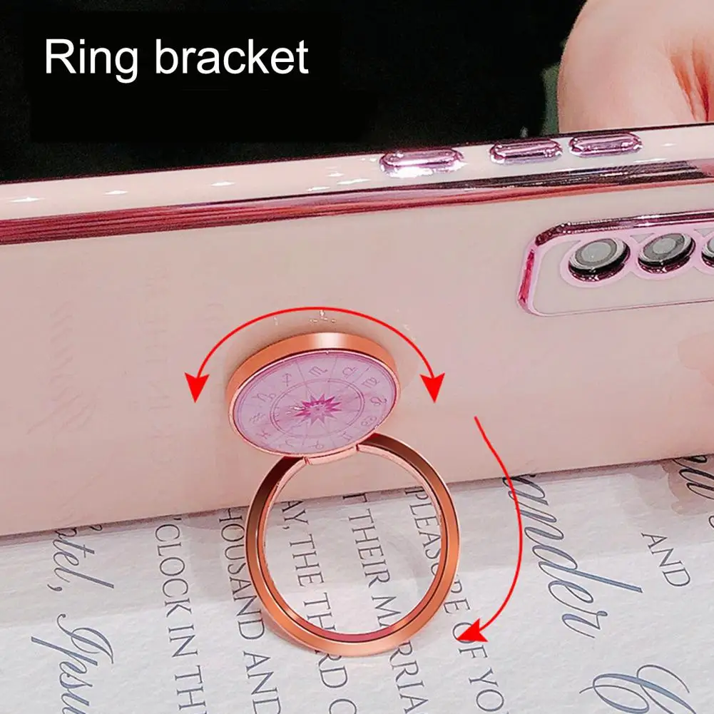 Holder Metal Bracket Mobile Phone Universal Mount Portable Zodiac Finger Ring for