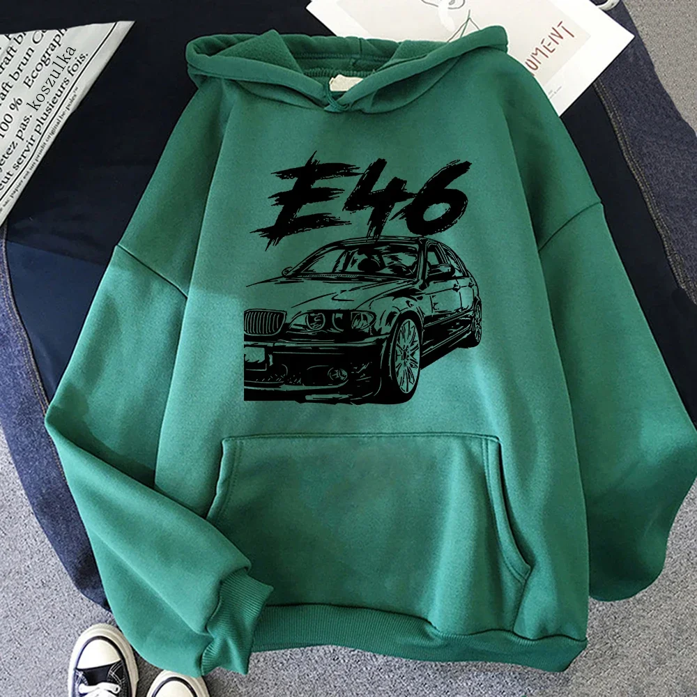 Hot Winter E46 Car Hoodies Spring/Autumn Women Tops Aesthetic Clothes Fashion Men Sweatshirt Graphic Hoodie Harajuku Sudaderas