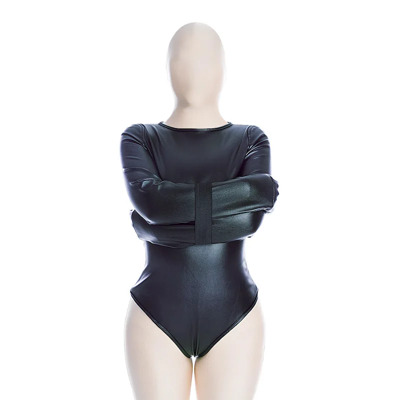 Sexy Fitness Jumpsuit Shapewear with Fetish Slave Ribbon Bondage Mummy Restraint Bags for Couple BDSM Flirting Sex Toys