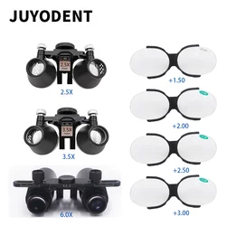 Dental Loupe Glasses Magnification Binocular Surgery Surgical Magnifier with  LED Light 2.5X  3.5X Dentist Medical Lamp