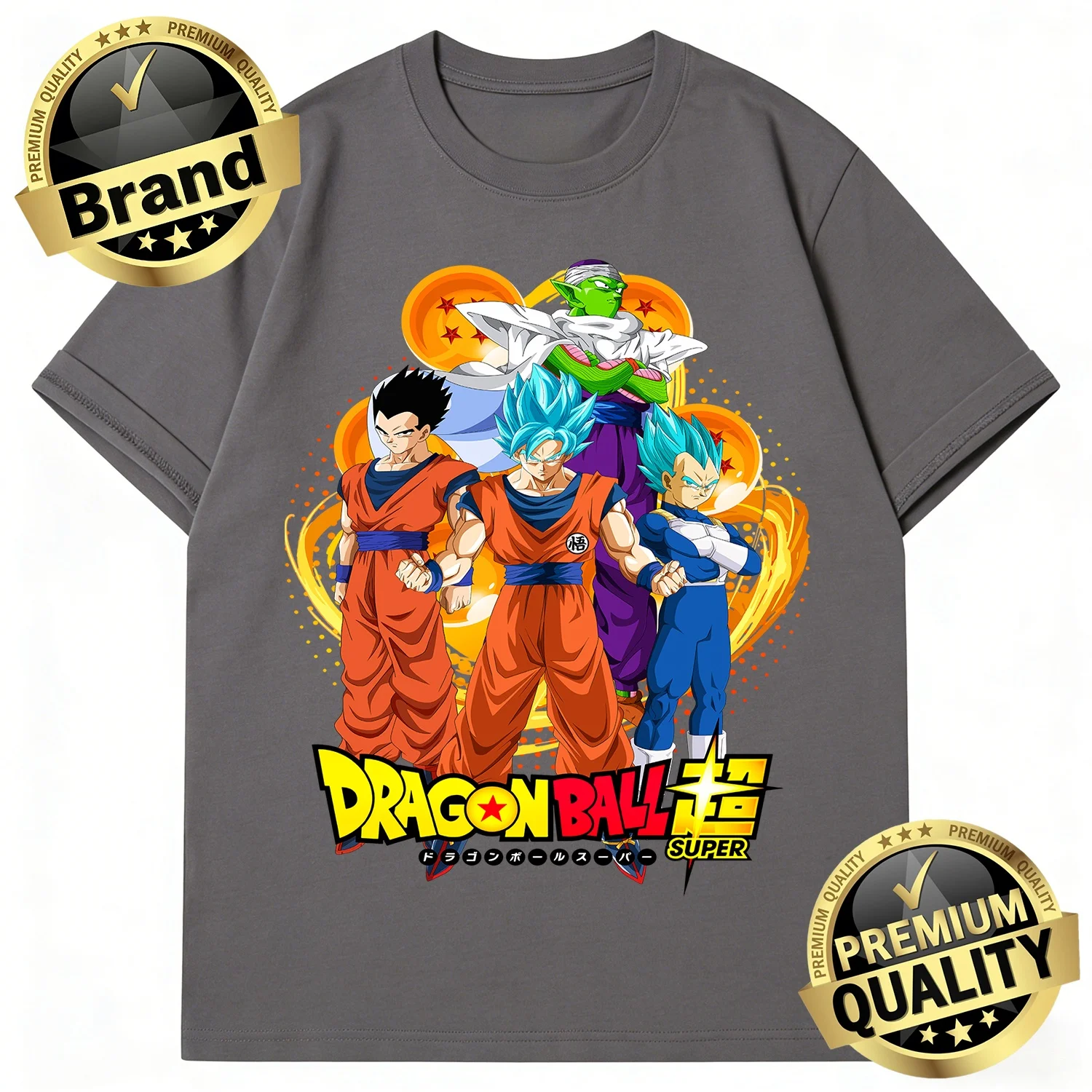 

Dragon Ball 2026 New Hot Summer Retro High Quality Cotton T-Shirt Oversized Gohan Goku Blue Vegeta Piccolo Print Anime Tee