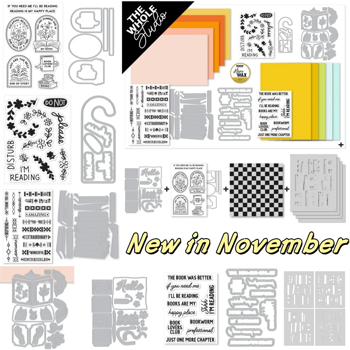 Nuevo en octubre, bolsa de libros, troqueles de corte de Metal, plantilla de sellos transparentes para manualidades de recortes, decoración, suministros de plantillas en relieve