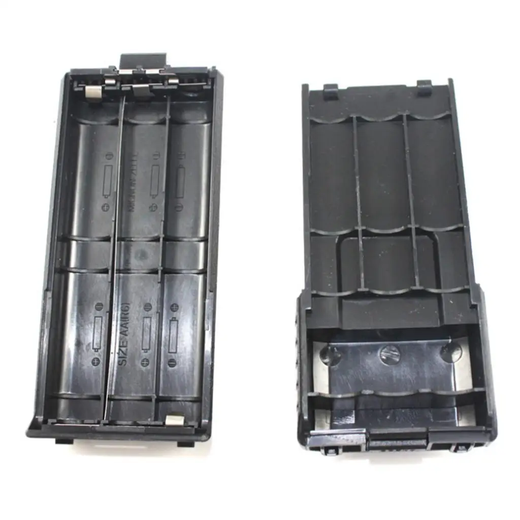 Black Synthetic Resin Battery Shell Extended Case for Compatible UV5R TYT F8 Walkie Talkie 6x AA Radio Battery Holder