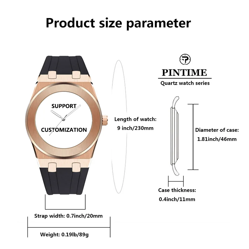 Anpassbare Fotouhr mit personalisierten Bildern. Eine stilvolle und elegante Herrenuhr mit Kautschukarmband. Reloj Mujer Reloj Hombre