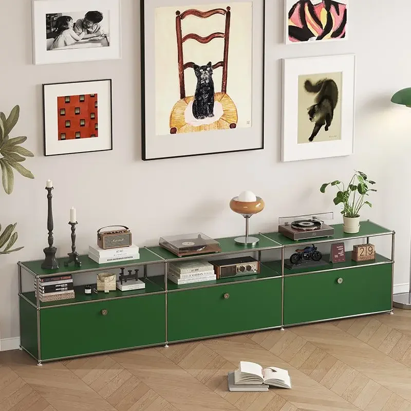 Personalizzazione Mobili modulari Armadietto portaoggetti Credenze Soggiorno Camera da letto Quadro in acciaio inossidabile Porta TV portaoggetti in legno