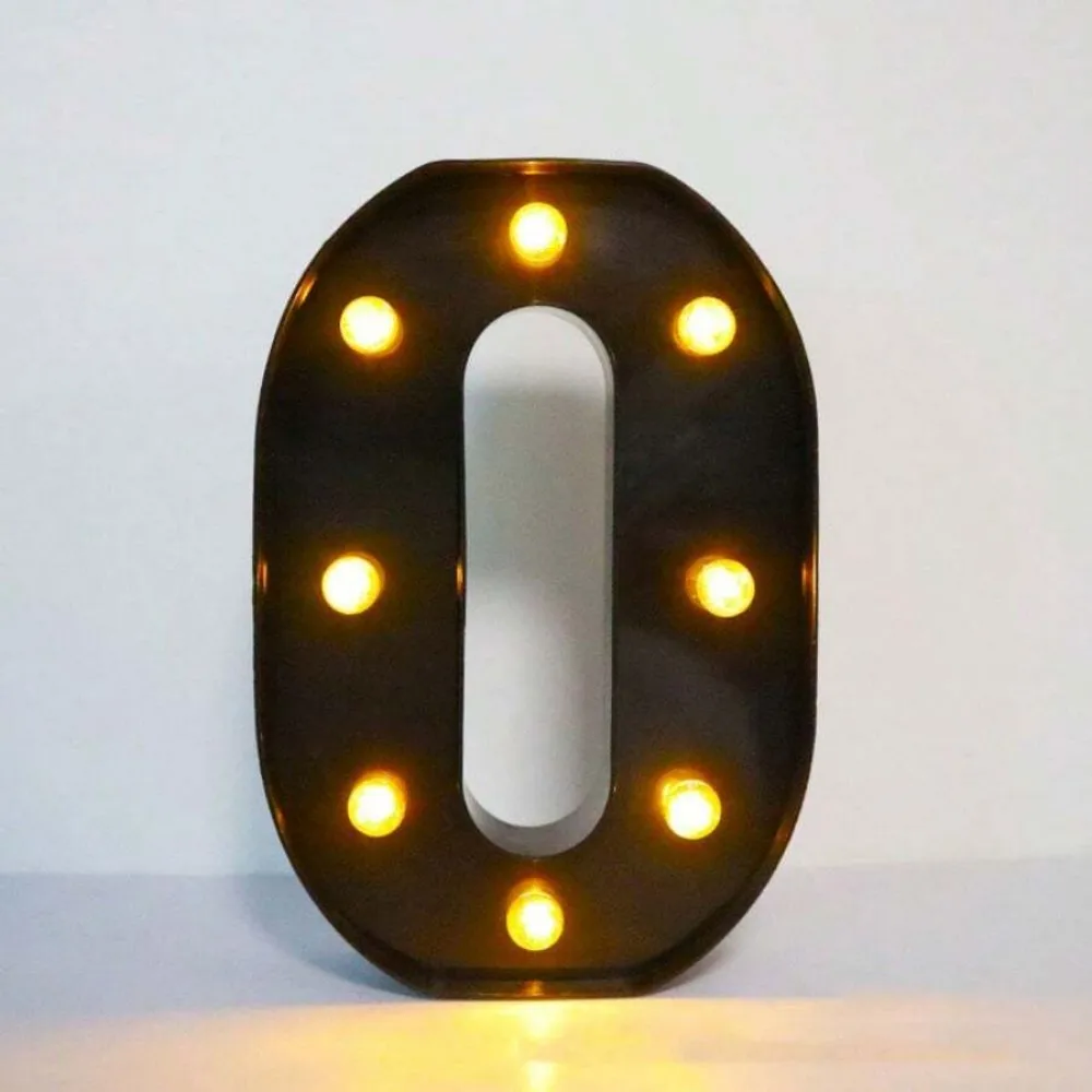 Lampe LED avec lettres lumineuses de 21.8cm, veilleuse lumineuse avec lettres et chiffres, adaptée à la maison, au bar, au mariage, à la décoration de fête d'anniversaire, 1 pièce