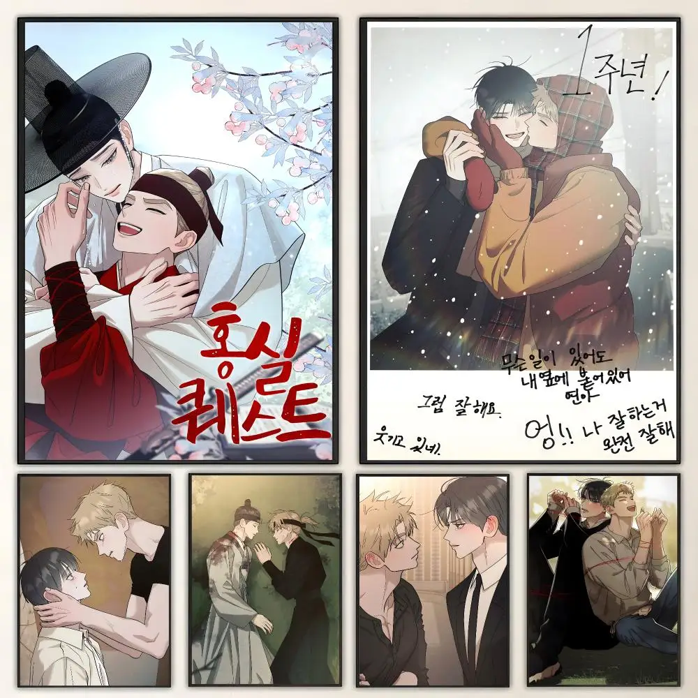 Manhwa Red Thread Quest Poster HD art waterproof sticky wall home decoration aesthetic