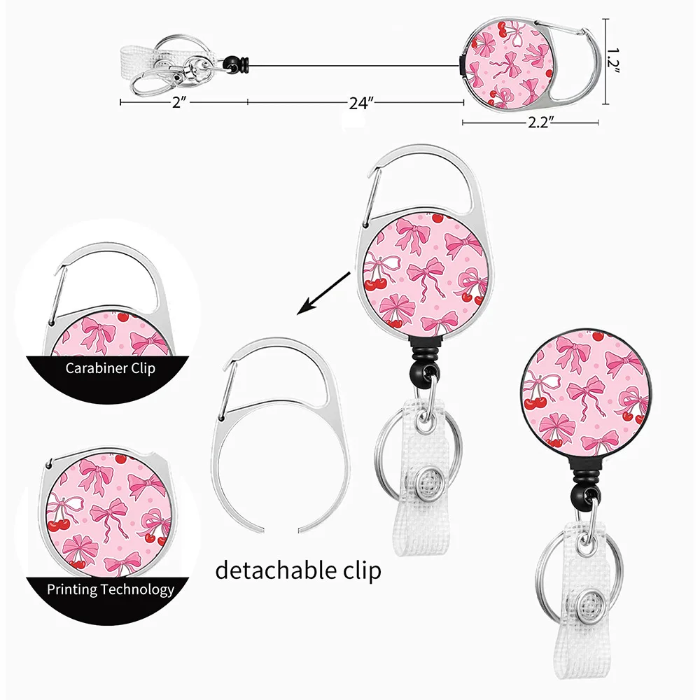 Retractable Neck Lanyard ID Badge Holder, Practical Card Protector for Work Permit, Student Meal Card & Access Control Card