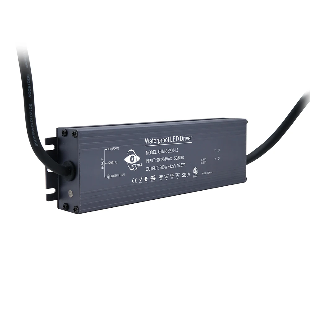 AC to DC 12V 24V Outdoor Waterproof IP67 Transformer 36 40 60 80 100 150 200 250 300 400 W Led Power Supply
