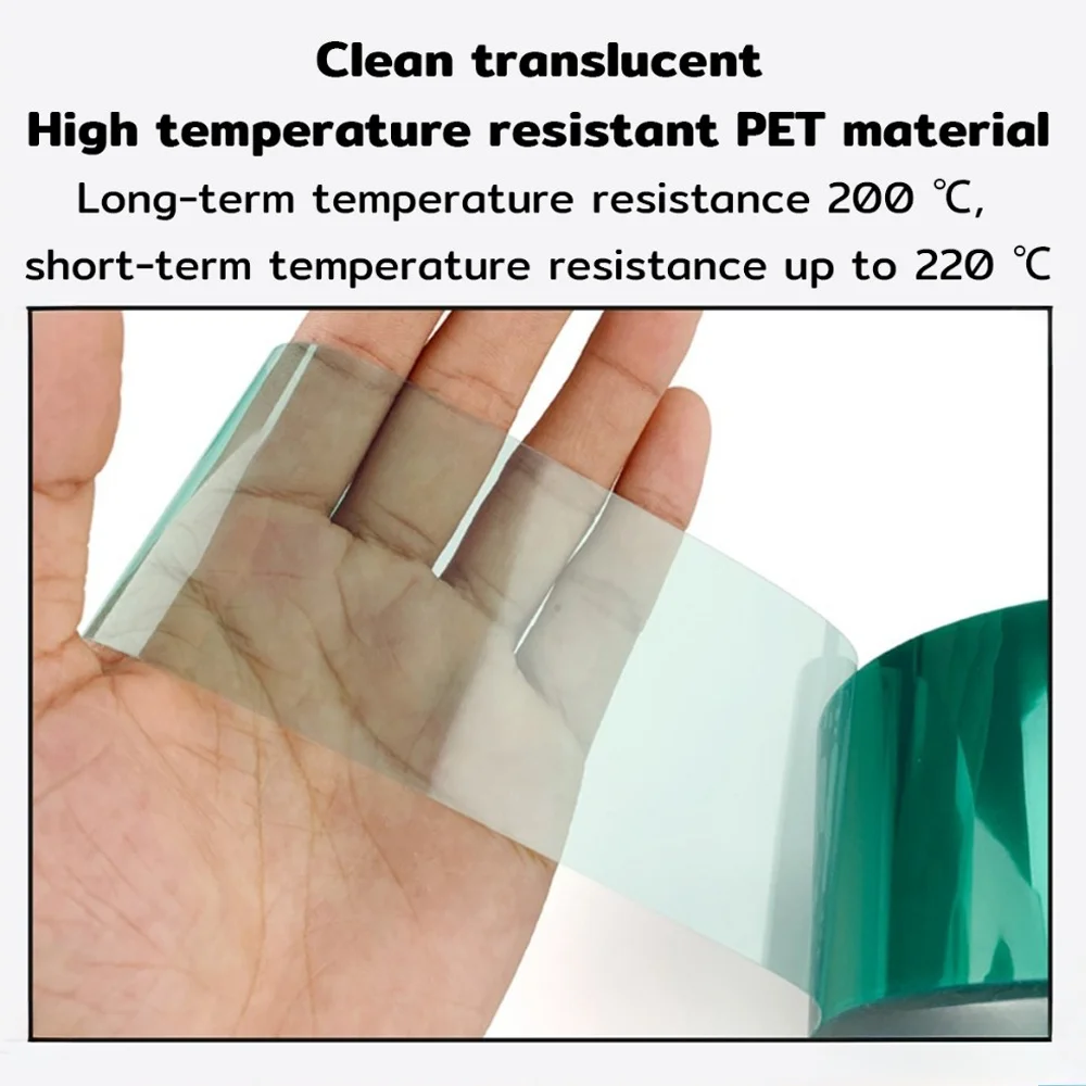 33M/Rotolo Nastro Pellicola PET Verde Resistente Al Calore Ad Alta Temperatura PCB Saldatura Placcatura SMT Scudo Protezione Isolante