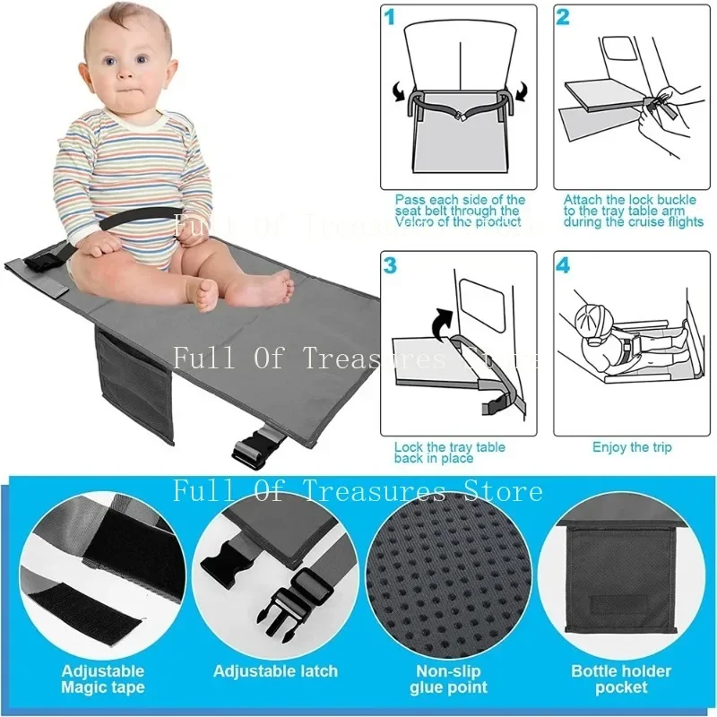 Kids Travel Airplane Bed Baby Pedals Bed Portable Travel Foot Rest Hammock Kids Bed Airplane Seat Extender Leg Rest For Kids