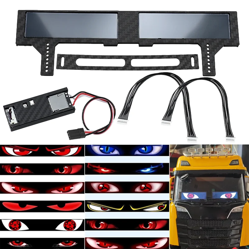 Simulation Dynamically Glowing Eyes Devil's Eye for 1/14 Tamiya RC Truck SCANIA 770S R620 for VOLVO FH16 ACTROS Arocs Car