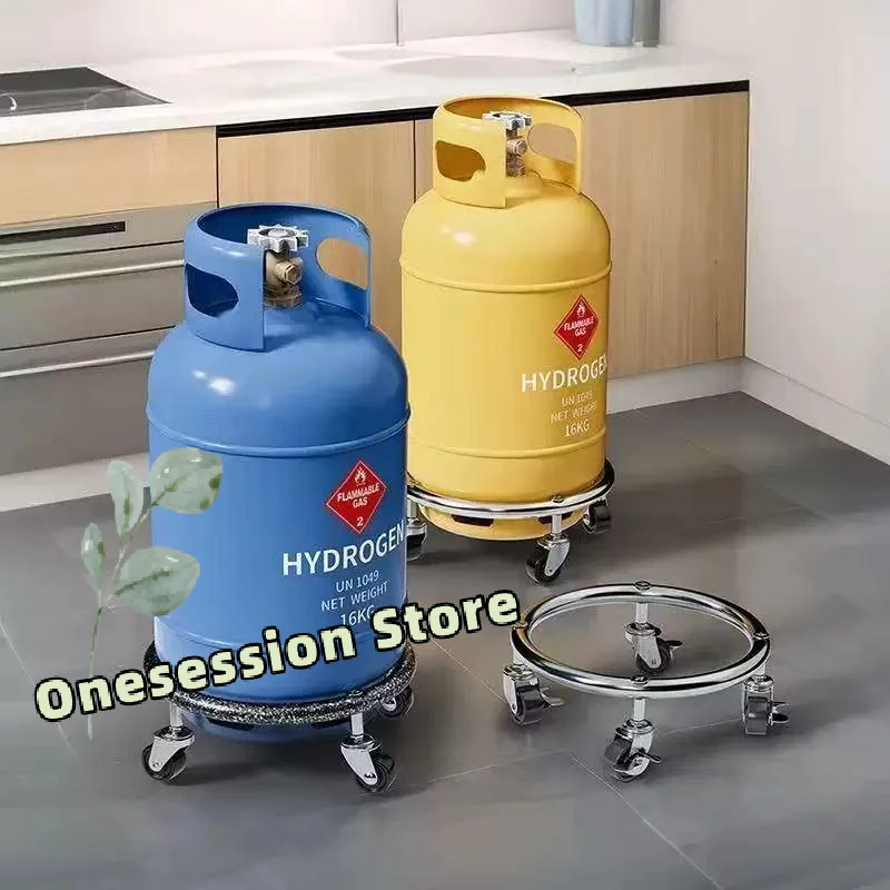 Portable Propane Tank Cart with Wheels - Stainless Steel Gas Cylinder Dolly for Easy Handling & Storage, Adjustable Bracket Tray