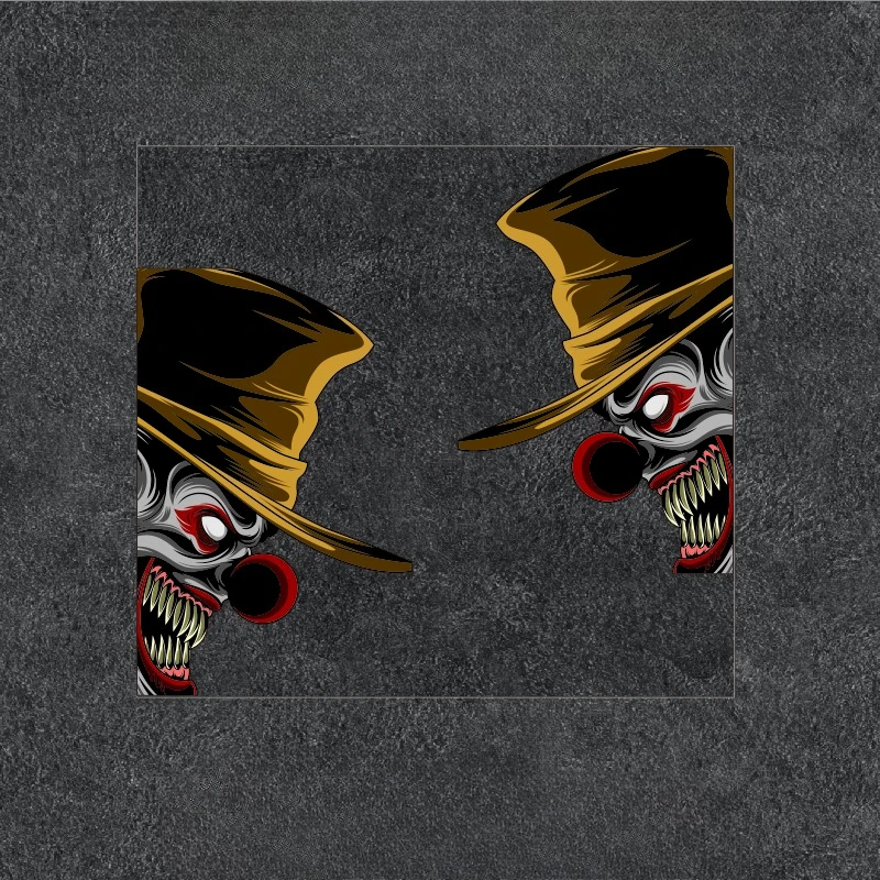 

"Side-Face Clown Demon" Personalized Creative Sticker for Side Windows and Rear Glass - Car Sticker Scratch Cover Body Decal