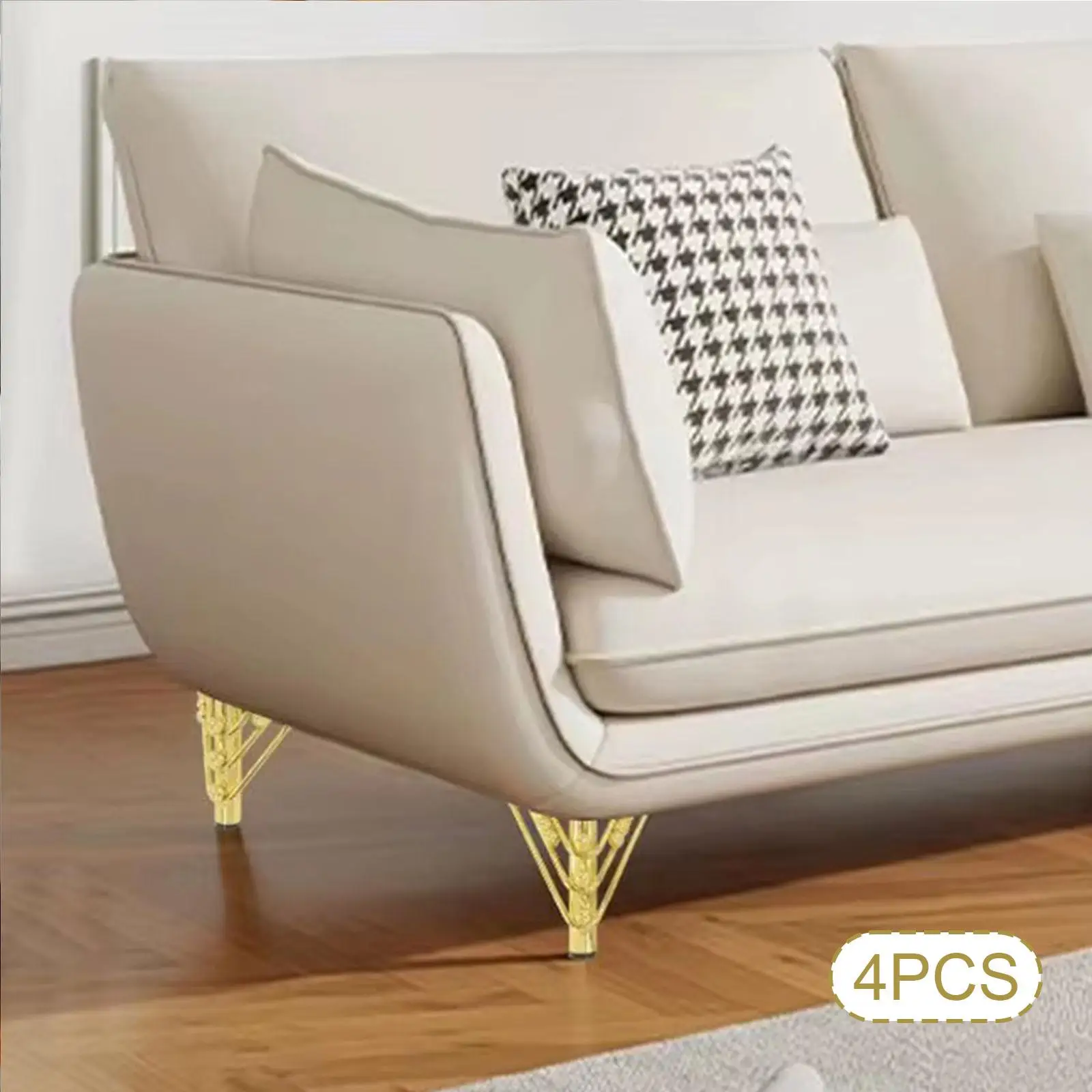 4Pcs Metal Furniture Legs Metal Sofa Legs Modern DIY Replacement Sofa Feet for TV Cabinets Benches Table Wardrobe Ottoman