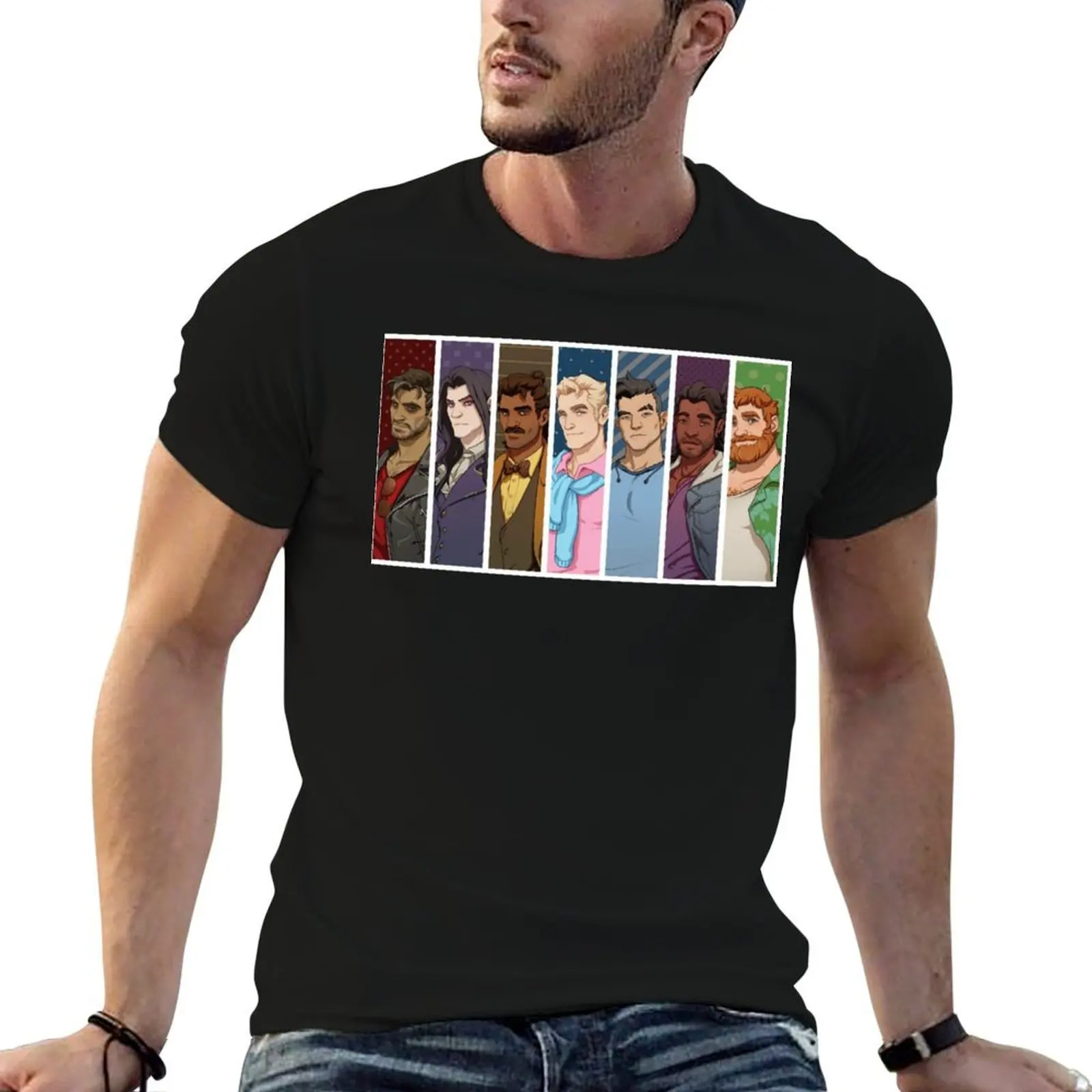 Dream Daddy A Dad Dating Simulator Poster T-Shirt blacks funny gifts cotton t shirt men