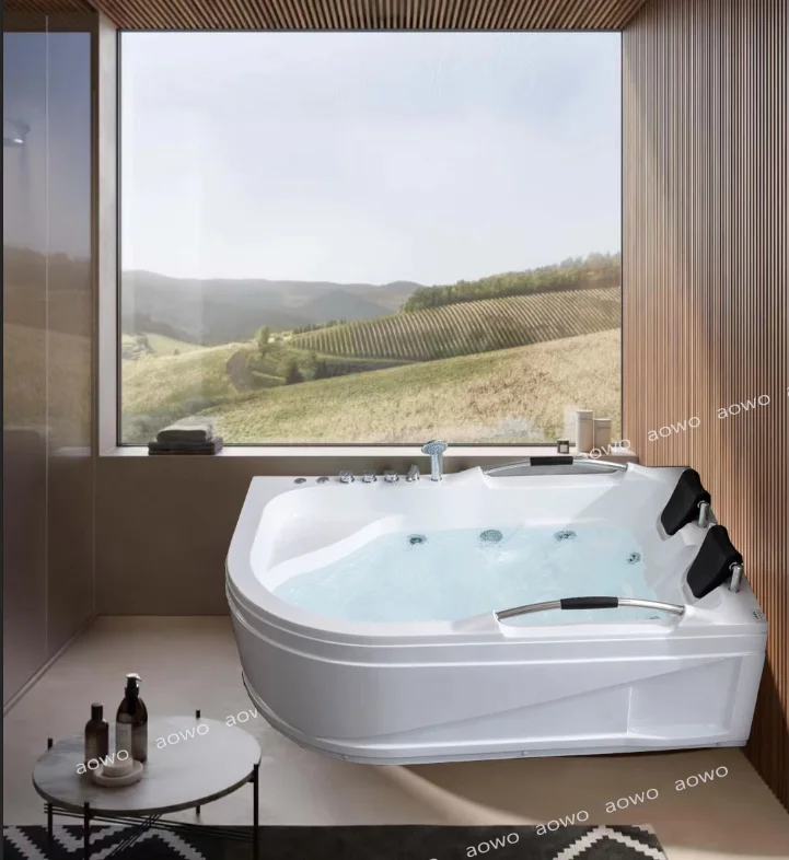 

Luxury Yacuzzi Corner Acrylic Bathtub Hydromassage Jacuzi Sexy Indoor Japanese Air Jet Bath Tub Bubble Soaking With Spa Soaking