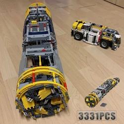 NEW 3331PCS Tunnel Boring Machine model buiding kit block self-locking bricks toys birthday Christmas gift