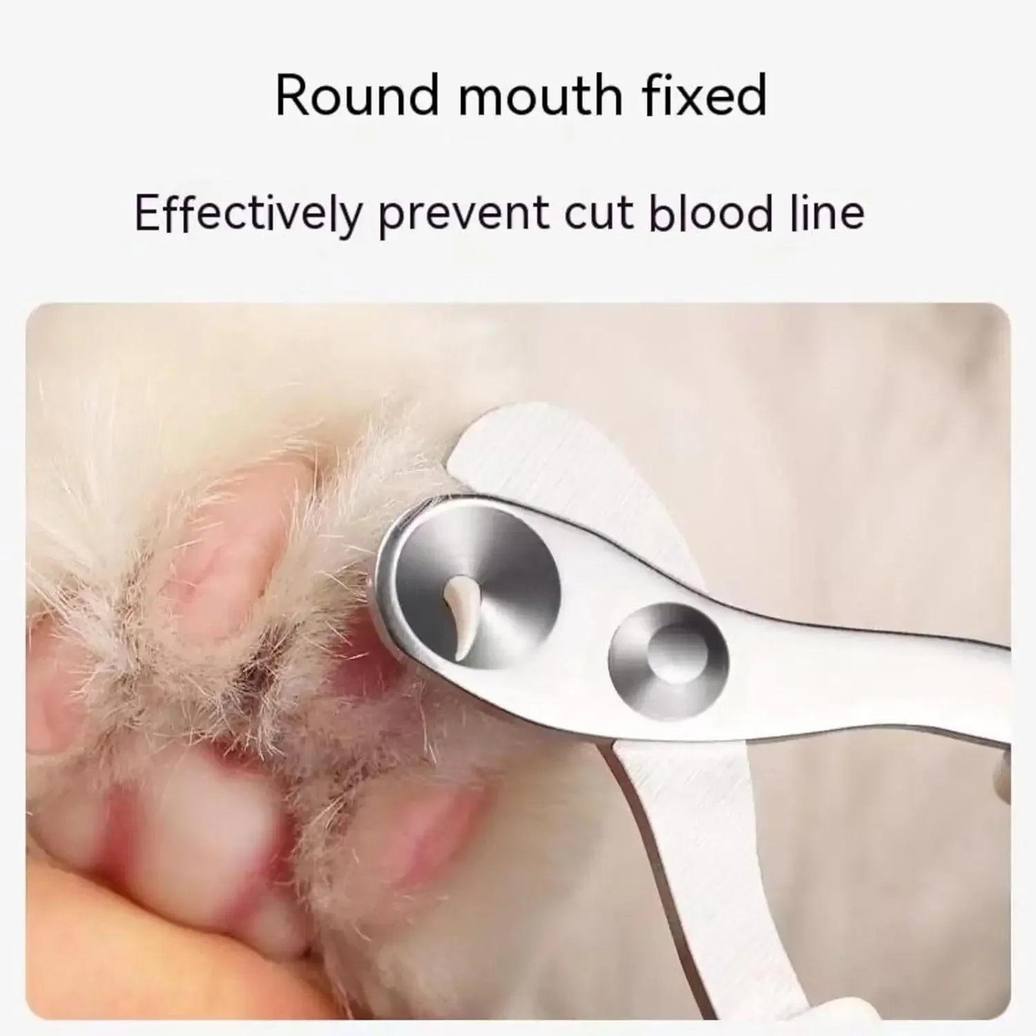 Professional Cat Nail Clippers Circular Cut Hole -Avoid Over Cutting Pet Nail Clippers -Sharp Angled Blade Pet Grooming Supplies