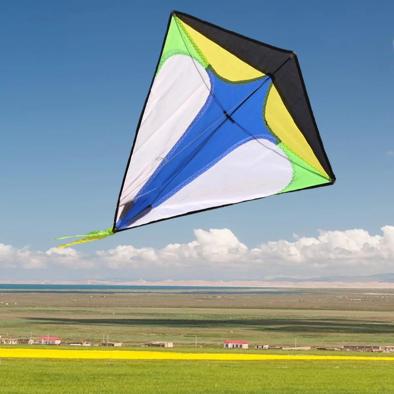 Rhombus Kite, Flying Assemble Lightweight Easy for Family Beginner Great Gift