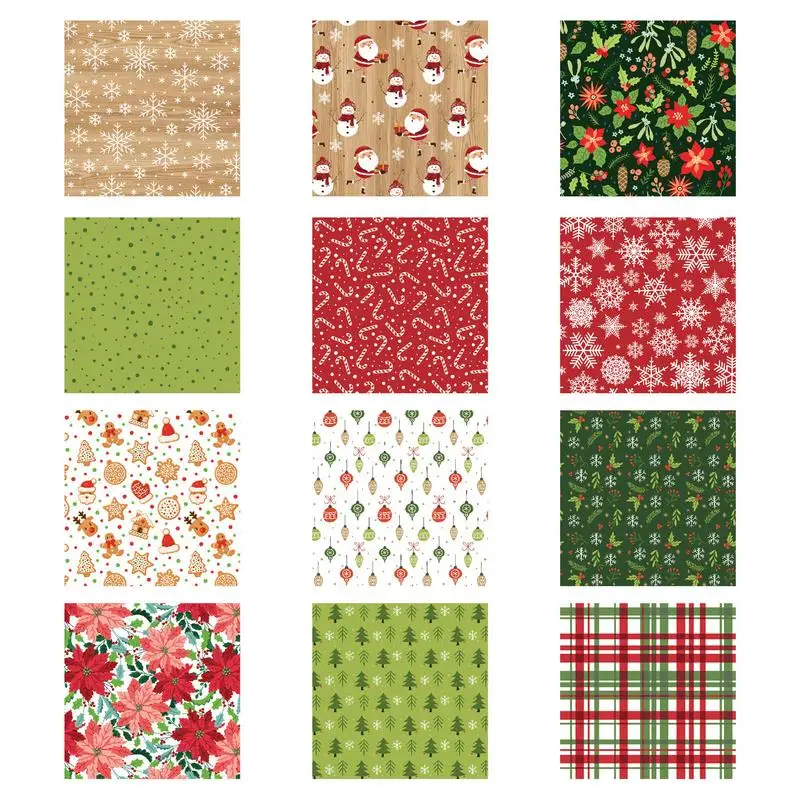 Christmas Scrapbook Paper 6Inch Vintage Scrapbooking Paper 0 DIY Christmas Paper Creative Pattern Paper For Decorative