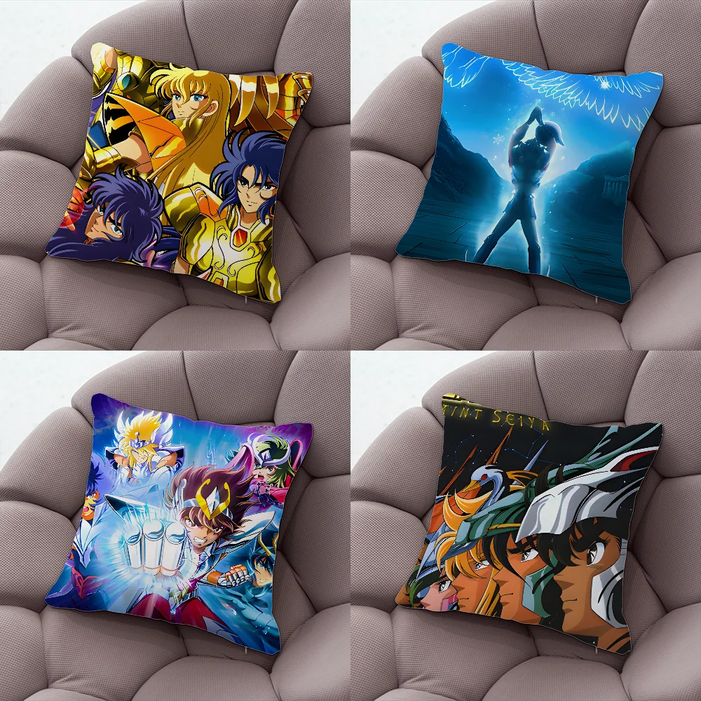 S-Saint Seiya Knights Zodiac Pillow Case Pillow Case Living Room Sofa Cushion Cover Suitable For Home Bedroom Room Decoration