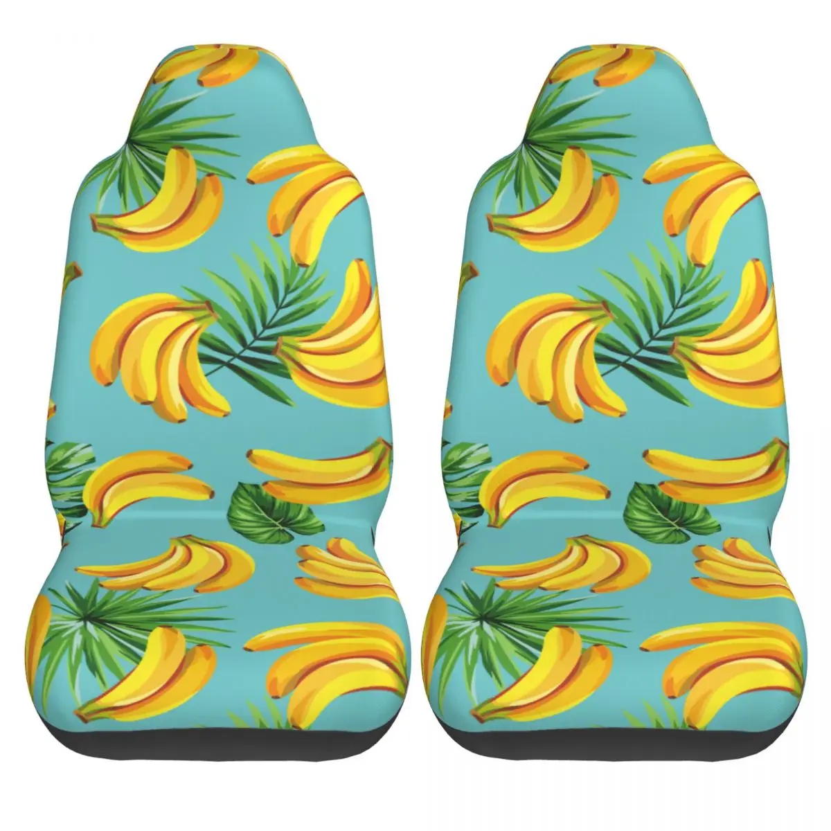 Banana Summer Fruits Universal Car Seat Cover Waterproof Suitable Tropical Car Seat Protection Covers Polyester Hunting