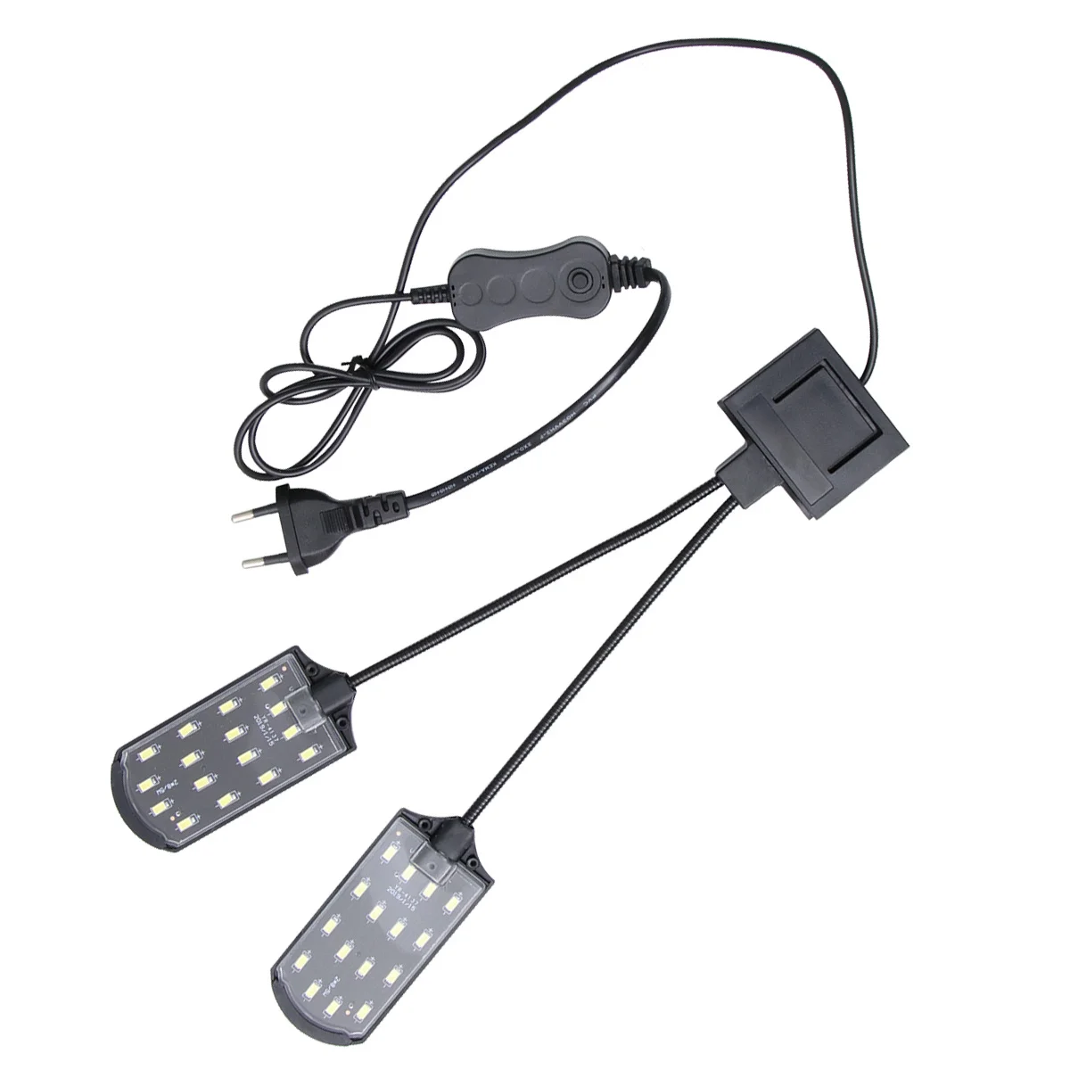 

Aquarium Fish Tank Light Kit Ultra-Thin Dual Head Led Lamp Adjustable For Aquatic Plants Growth Color Temperature