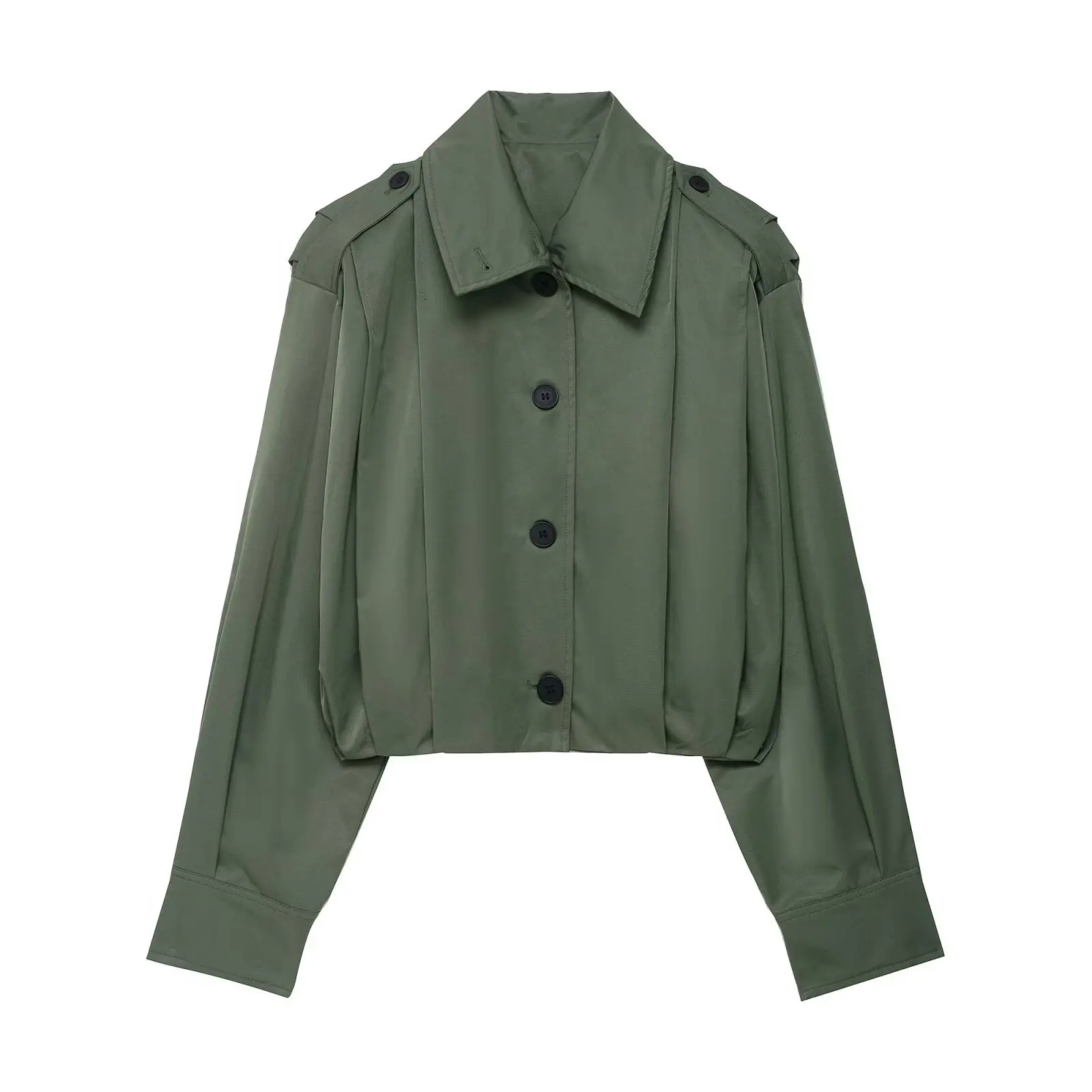 YJKDYK ريترو المرأة الخريف الشارع الشهير مطوي رفض طوق واحدة الصدر سيدة الطيار معطف دراجة نارية عادية سترة الإناث