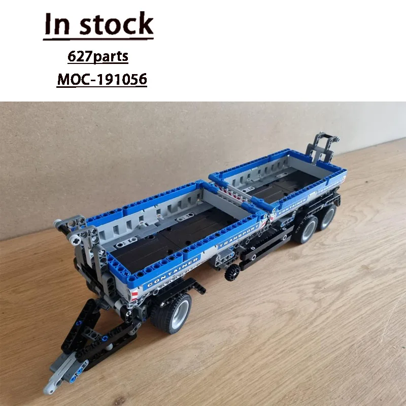 

MOC-191056 грузовой транспортный контейнер с прицепом, модель строительных блоков • 627, деталиMOC, креативные игрушки для мальчиков и детей, подарки на день рождения