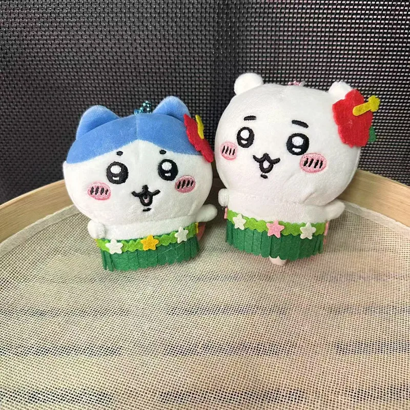 Self-mocking Xiong Jiyika Wow Hula Skirt Chiikawa Plush Doll Backpack Key Pendant Accessories Doll - Image 3