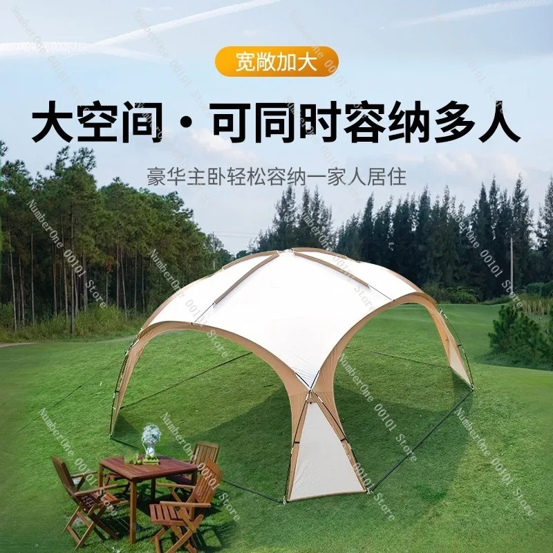 Portable Dome Outdoor Sun Shelter Canopy Tent Silver Coated Camping Awning Premium Shade Pavilion Waterproof UV Protection Easy