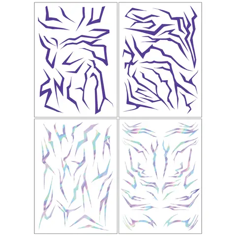 4PCS KPop Demon Hunters Temporary Tattoo Set Rumi& Jinu Patters Birthday Party Anime Stickers Boys Haloween Cosplay Rumi Tattoos