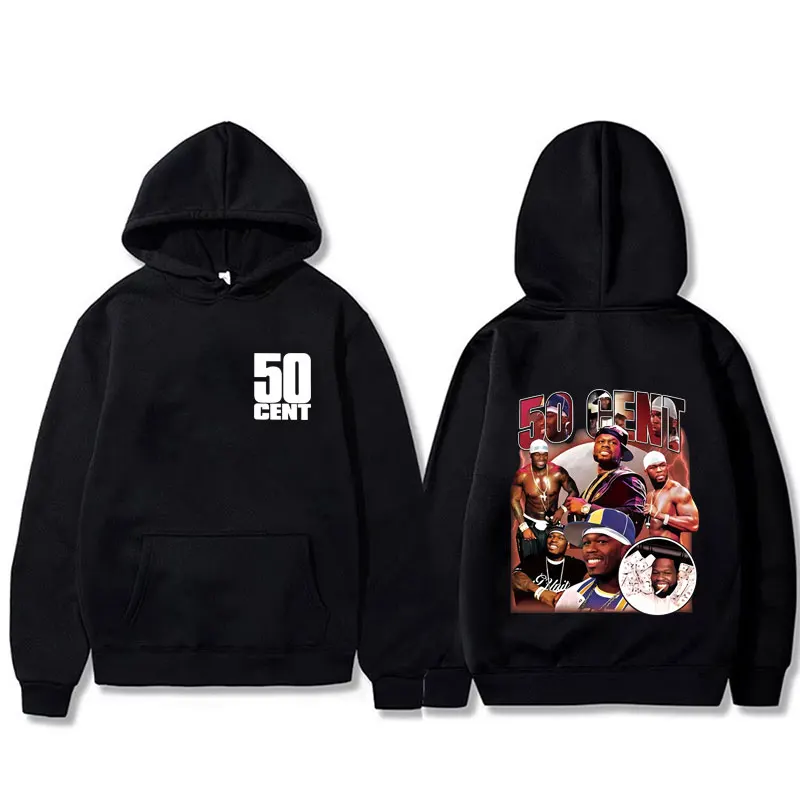 

Limited Rapper 50 Cent Hoodie Male Fashion Trend Hooded Sweatshirt Men Women Hip Hop Vintage Oversized Fleece Pullover Hoodies