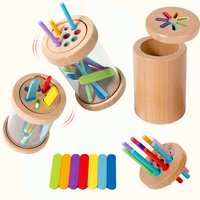 Montessori Toys Wooden Color Sorting Toys Fine Motor Skills Sensory Matching Games Educational Kid Toys For 1-3 Year Old 3+ Gift