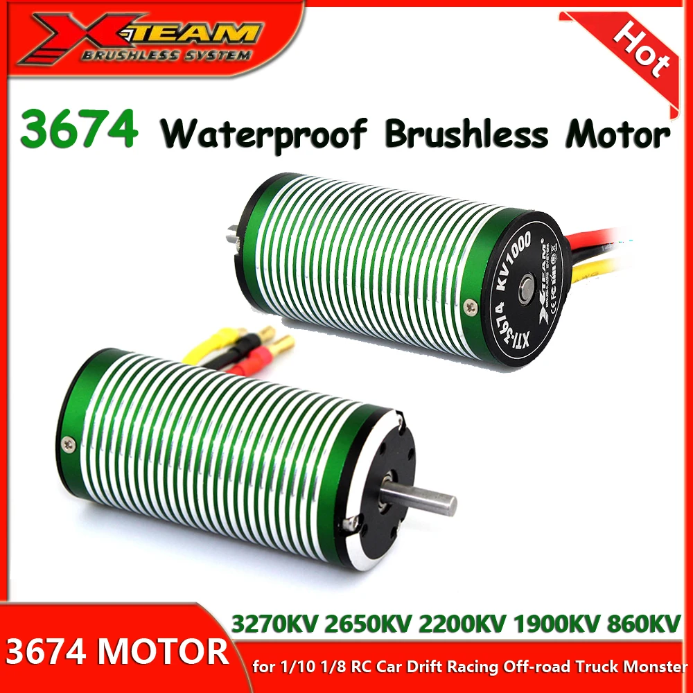 

3674 3270KV 2650KV 2200KV 1900KV 860KV Водонепроницаемый бесщеточный двигатель 5,0 мм для 1/8 1/10 Drift Racing Off-road Monster Truck RC Car