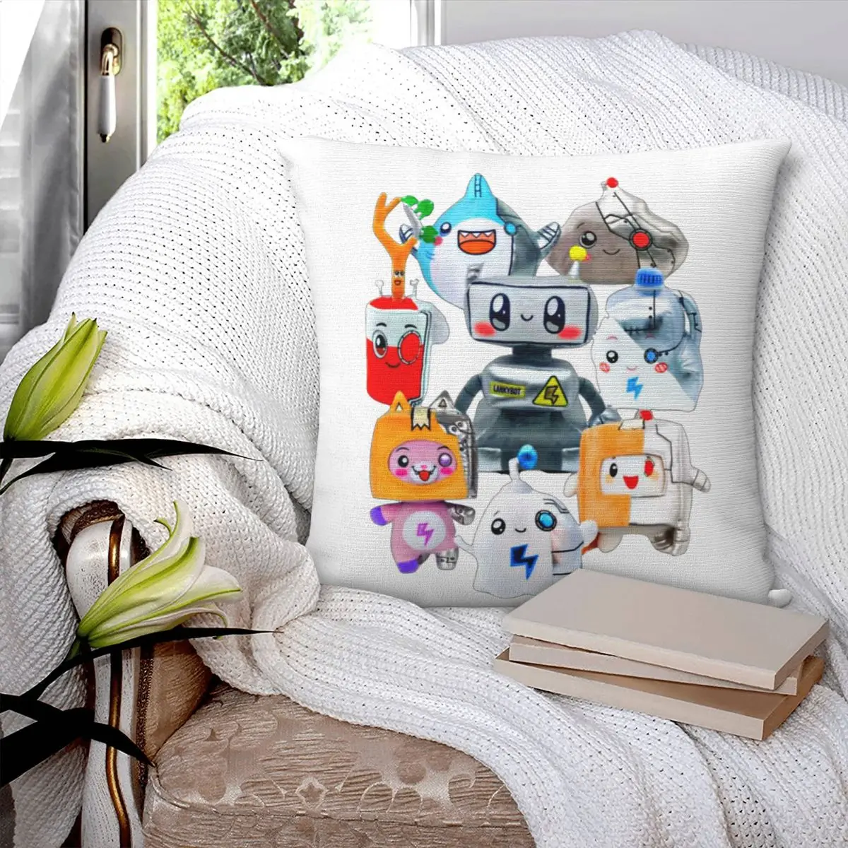 Rocky Lankybox Lanky Box (10) Square Pillowcase Pillow Cover Polyester Cushion Zip Decorative Comfort Throw Pillow for Home Sofa