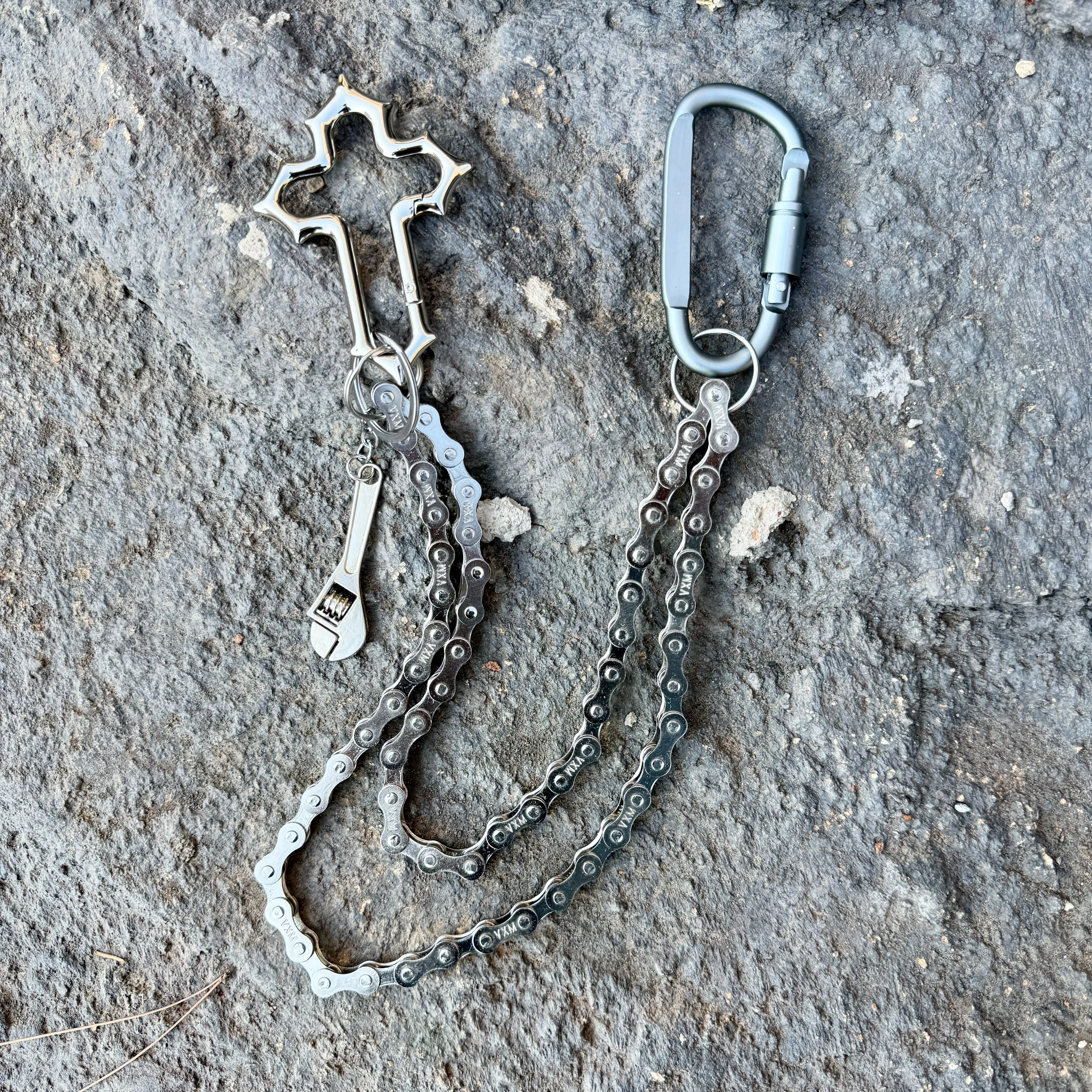 

Новая цепочка для брюк в стиле панк, велосипедная цепочка в стиле Tough Guy, поясная цепочка с большим высококачественным карабином, аксессуар на талию унисекс