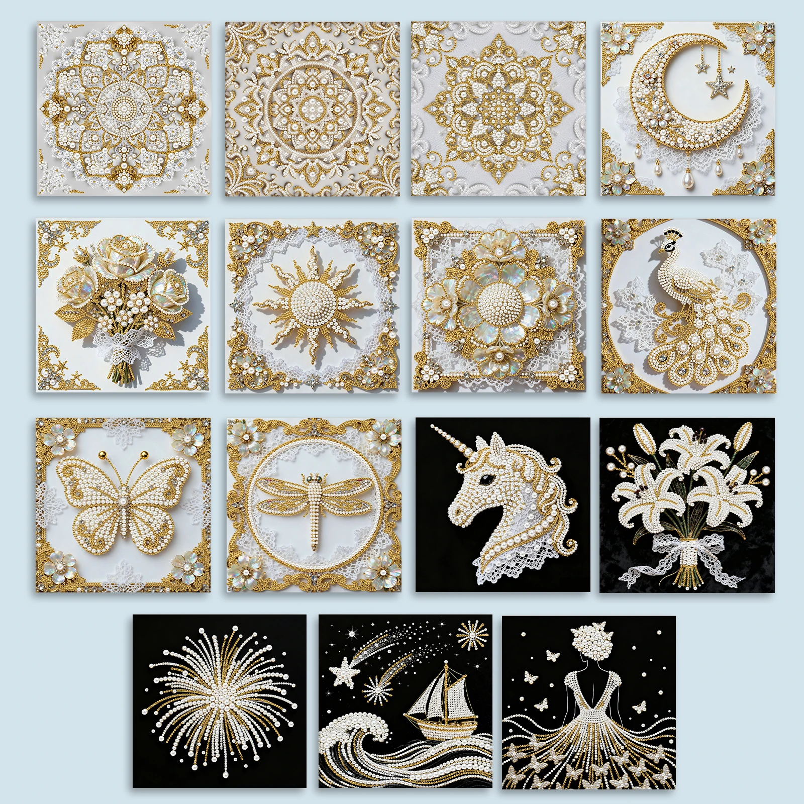 

DIY Pearl Dot Painting for Adults/Beginners Gift Home Decor Pearl Gem Paintings Picture Arts Craft 25x25cm With Frame