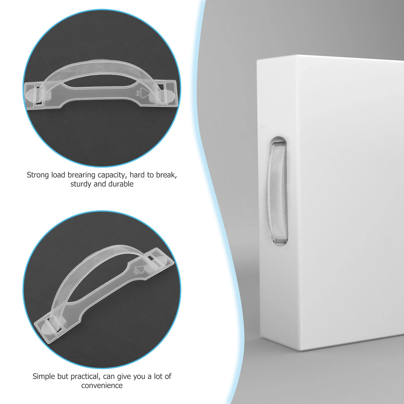 

100Sets Cake Box Plastic Grab Handles Lightweight Portable Paper Gift Case Handles Practical Carton Box Accessories