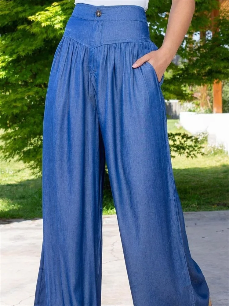 

Autumn And Winter Women'S Wide Legged High Waisted Jeans Harajuku Fashion Korean Streetwear Y2k Loose Oversize Casual Pants 청바지