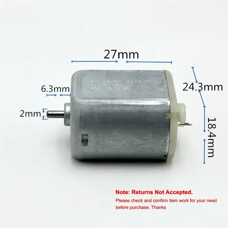MABUCHI FF-260PA-2474 Metal Brush Electric Motor DC 3V 3.7V 4.2V 10300RPM High Speed for Electric Shaver Razor Car Toy Boat