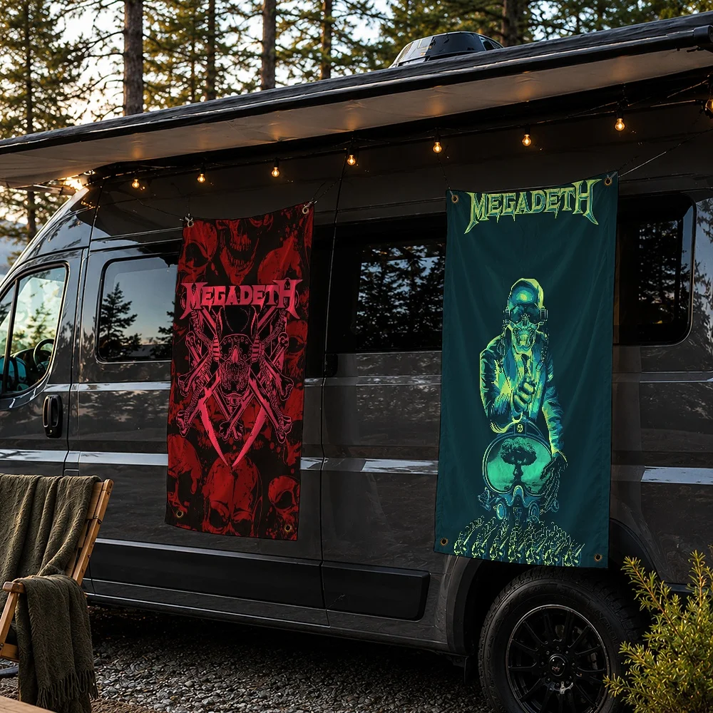 M-Megadeth RockBand flag Decoration Outdoor Picnic Party Art Hanging Home Camping Party Banner Best sellers
