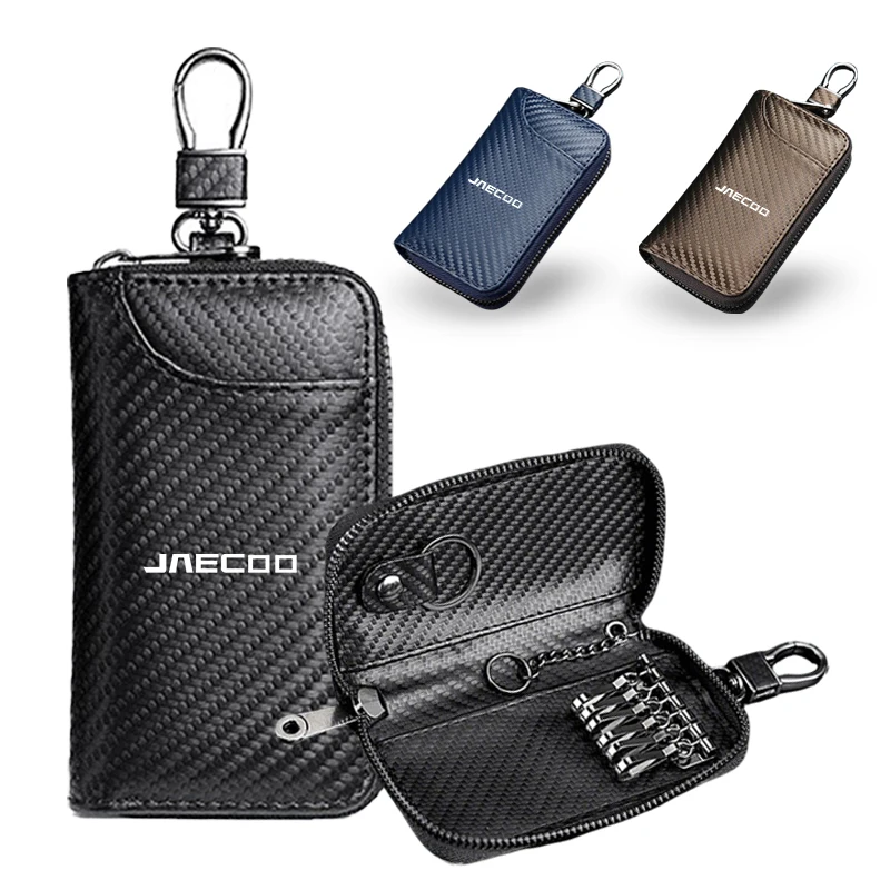 

Carbon Fiber Car Styling Keychain Key Bag Anti-loss Wallet For Chery Jaecoo J7 J8 7 Ai Ruizhe Tiggo 8plus 8 Plus 7pro Max Omoda