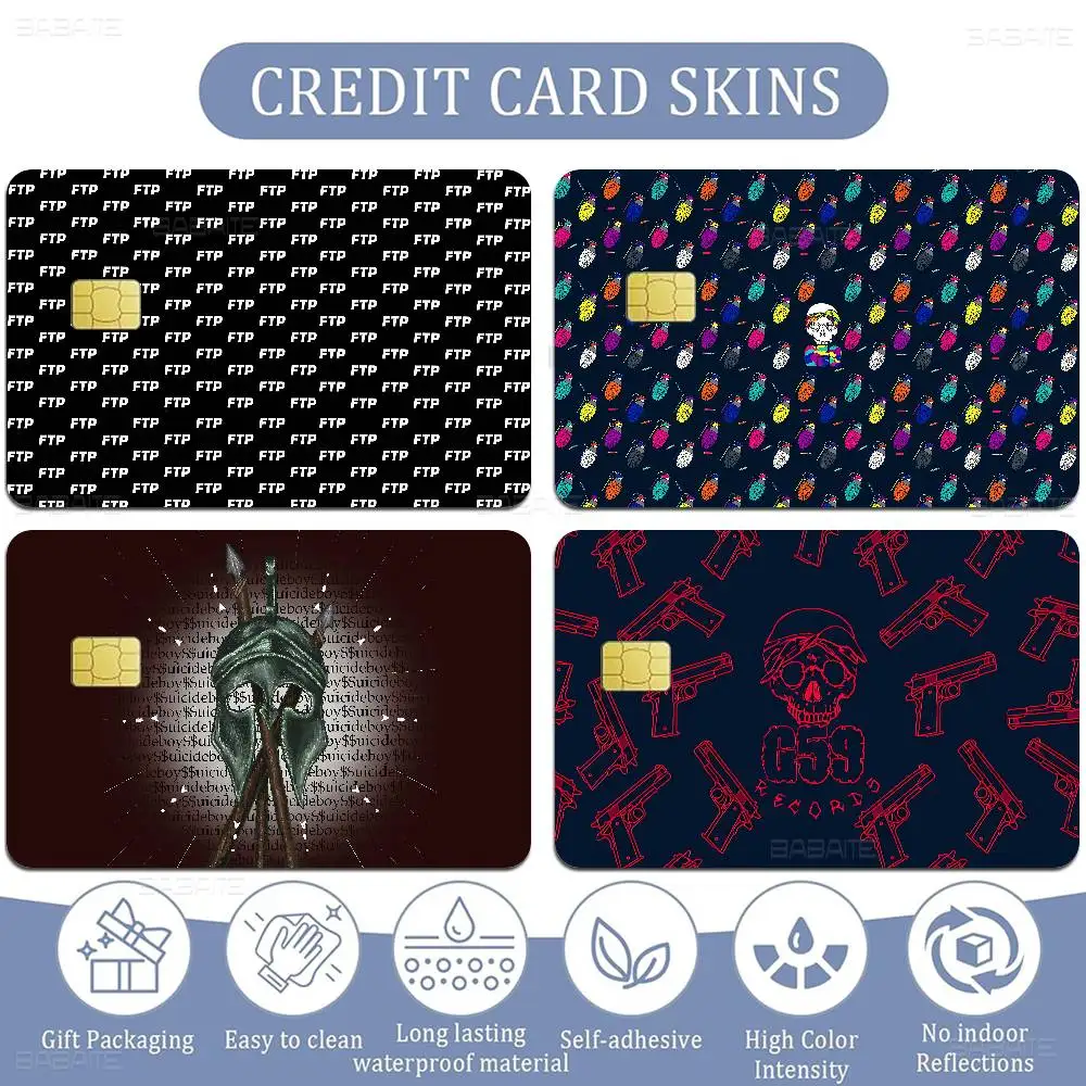 Hip Hop S-Suicideboys G59 Anime Spend or Save Funny Shell On Off Ultra Thin No Fade Sticker Skin Cover Film Debit Credit Card