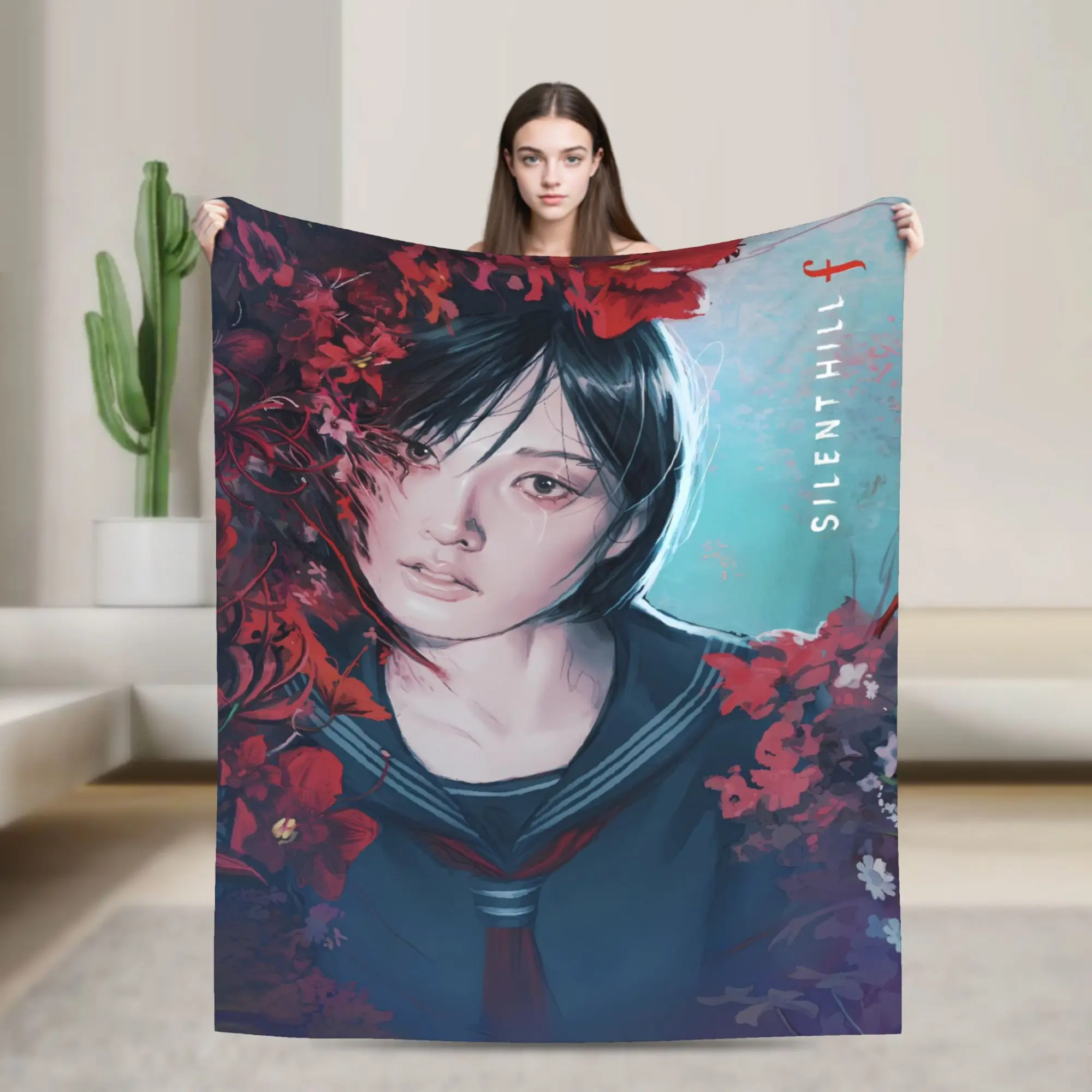 

Одеяла Silent Hill F, фланелевое одеяло для игры ужасов, кемпинга, домашнего декора, теплое мягкое дизайнерское качественное покрывало, подарок