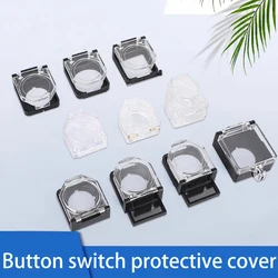 22mm button switch protective cover dust cover flap round flat button square hole back belt